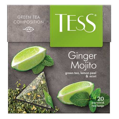 Чай зеленый в пирамидках Tess Ginger Mojito 20 пакетиков в Магнит