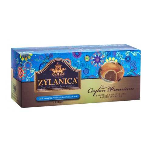 Чай Zylanica Ceylon Premium черный байховый с лимоном 25 пакетиков в Магнит