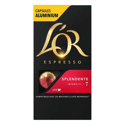 Капсулы L’OR Espresso Splendente для кофемашин Nespresso 10 капсул в Магнит