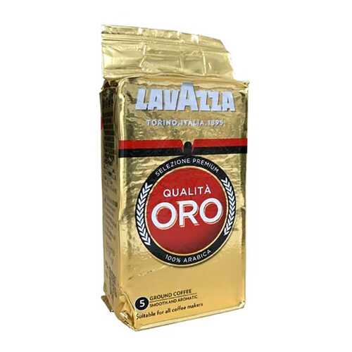 Кофе LavAzza Qualita ORO натуральный жареный молотый 125 г в Магнит