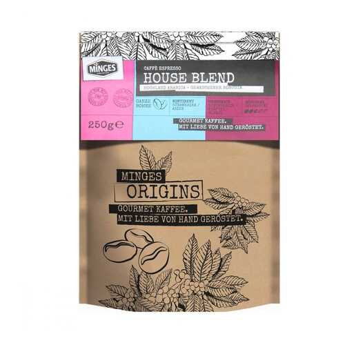 Кофе Minges Origins Caffe Espresso House Blend в зернах 250 г в Магнит