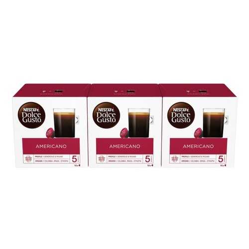 Кофе натуральный жареный молотый Nescafe Dolce Gusto Americano 3 штуки по 16 капсул в Магнит