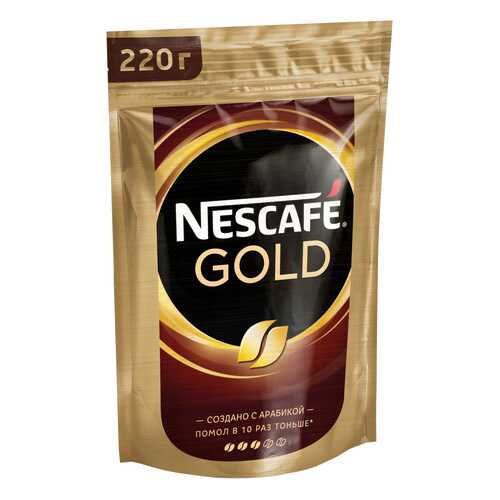 Кофе растворимый Nescafe gold пакет 220 г в Магнит