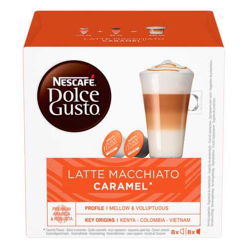 Кофе в капсулах Nescafe Dolce Gusto latte macchiato caramel 16 капсул в Магнит