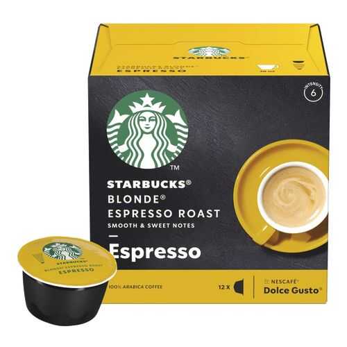 Кофе в капсулах Starbucks Blonde Espresso Roast для Nescafe Dolce Gusto 12 шт в Магнит