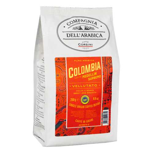 Кофе в зернах Compagnia Dell Arabica Colombia Medellin Supremo 250г в Магнит