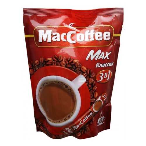 Кофейный напиток растворимый MacCoffee max классик 3в1 20 г 16 штук в Магнит