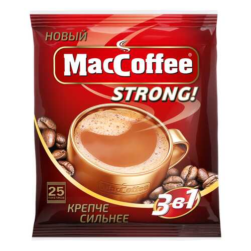 Напиток кофейный растворимый т.з. MacCoffee (3 в 1) Strong, м/уп 16г*25*20 блок в Магнит