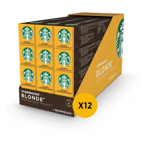 STARBUCKS Blonde Espresso Roast, кофе молотый в капсулах для системы Nespresso, 12 шт. в Магнит