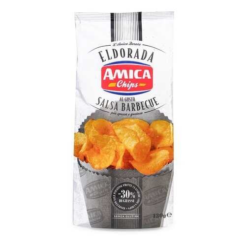 Чипсы картофельные с соусом барбекю обезжиренные, Eldorada Amica Chips, 130 г, Италия в Магнит