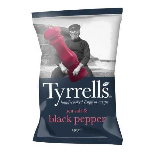 Чипсы Tyrrells натуральные картофельные с морской солью и черным перцем 150 г в Магнит