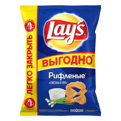 Картофельные чипсы Lay's сметана и лук 225 г в Магнит