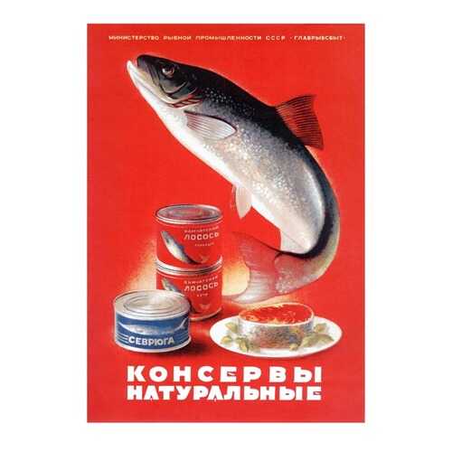 Плакат СТ-Диалог Консервы натуральные, СОВ-535, бумага, 60х90 см в Магнит