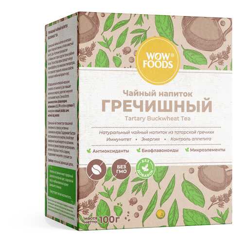 Чайный напиток гречишный WOWFOODS молодые зерна татарской гречихи 100 г в Магнит