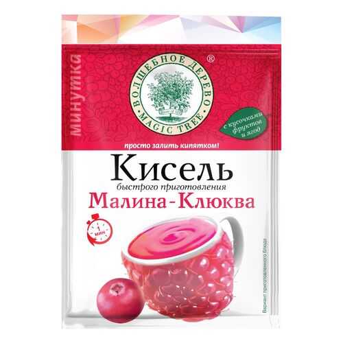 Кисель быстр приготовления Волшебное дерево малина-клюква минутка 30 г в Магнит