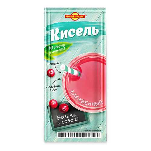 Кисель моментальный порционный Русский Продукт клюквенный 25 г в Магнит