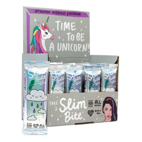 Батончик Фруктово-ягодный Bite Slim Unicorn Мята шоколад 30 штук по 30 гр в Магнит