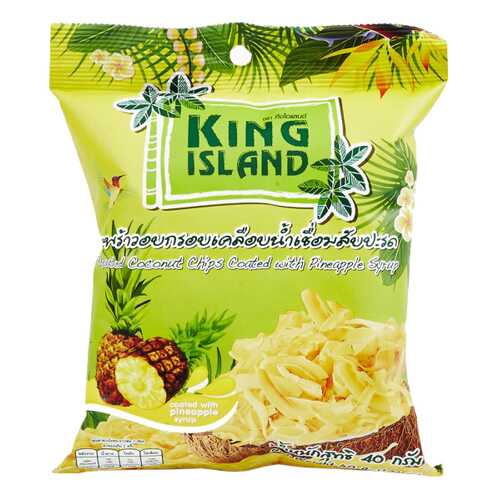 Кокосовые чипсы King Island с ананасом 40 г в Магнит