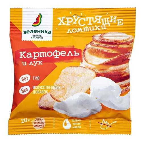 Ломтики овощные Зеленика хрустящие из картофеля с луком в Магнит