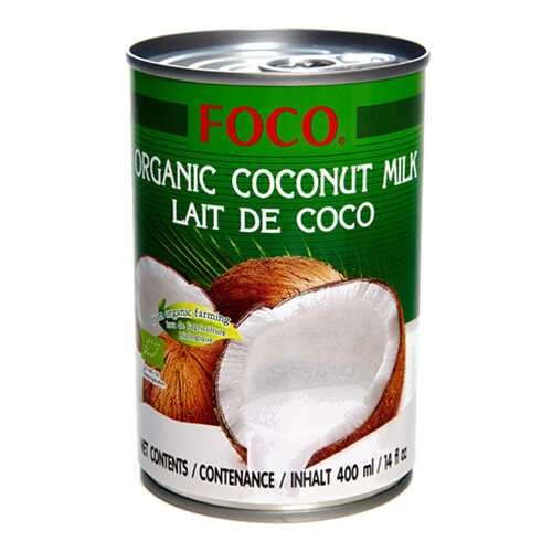 Органическое кокосовое молоко Foco organic 10-12% 400 г в Магнит