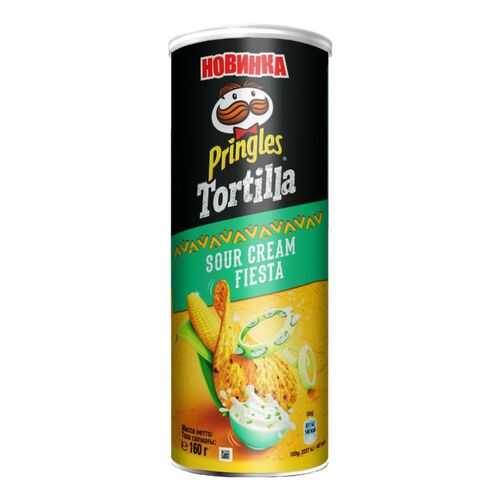 Чипсы кукурузные Pringles tortilla сметана 160 г в Магнит