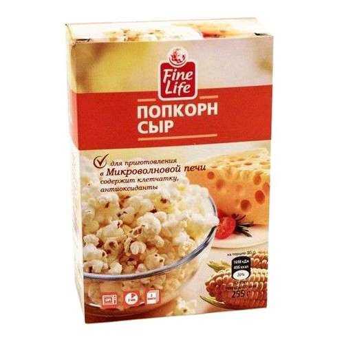 Попкорн Fine Life сыр 85 г 3 штуки в Магнит