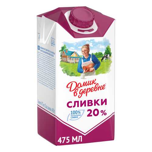 Сливки Домик в деревне 20% 480 г в Магнит