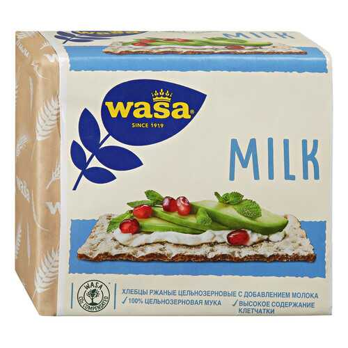 Хлебцы Wasa Milk ржаные цельнозерновые с добавлением молока 230 г в Магнит