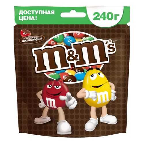 Драже M&M's с молочным шоколадом 240 г в Магнит