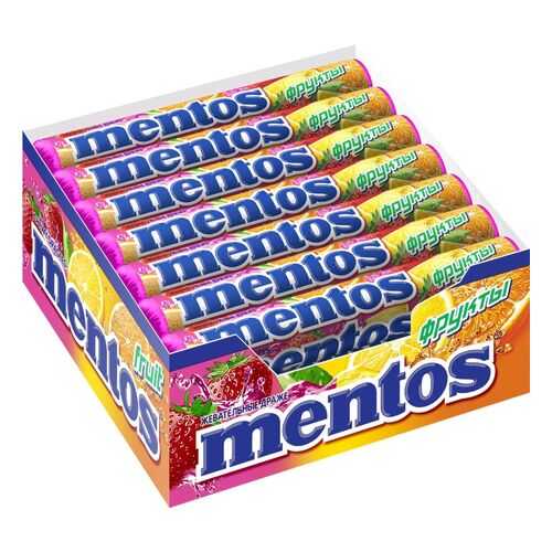 Драже Mentos фрукты жевательное 21*37 г в Магнит