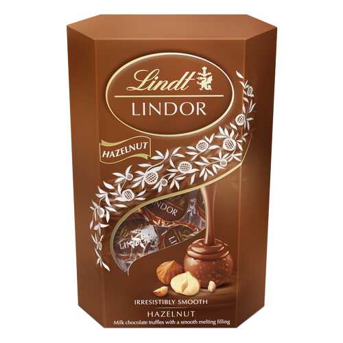 Набор конфет Lindt lindor молочный шоколад с кусочками фундука 200 г в Магнит