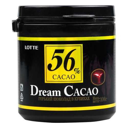 Шоколад горький Lotte dream cacao 56% в кубиках 106 г в Магнит