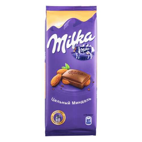 Шоколад молочный Milka с цельным миндалем 90 г в Магнит