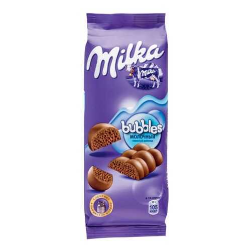 Шоколад молочный пористый Milka bubbles 80 г в Магнит