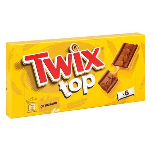 Шоколадный батончик Twix top в молочном шоколаде 21 г 6 штук в Магнит