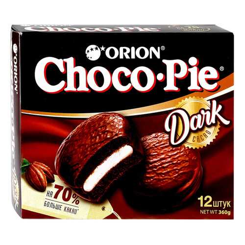 Пирожное Orion Choco Pie Dark в глазури 12 шт 30 г в Магнит