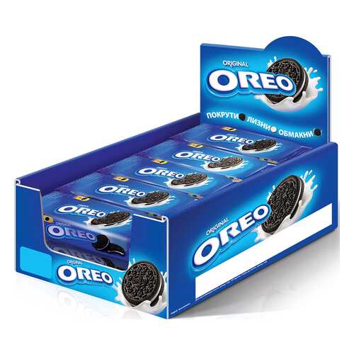 OREO печенье с какао и начинкой с ванильным вкусом 38г по 12 шт в Магнит