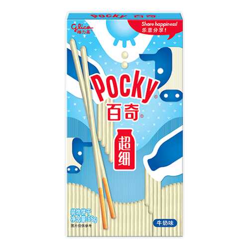 Палочки Glico Pocky молочные белый шоколад ультра тонкие 55 г в Магнит