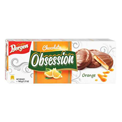 Печенье BERGEN Obsession Orange 145г в Магнит