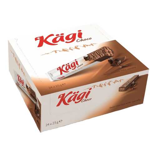 Вафли Kaegi Choco с шоколадным кремом в молочном шоколаде 24*25 г в Магнит