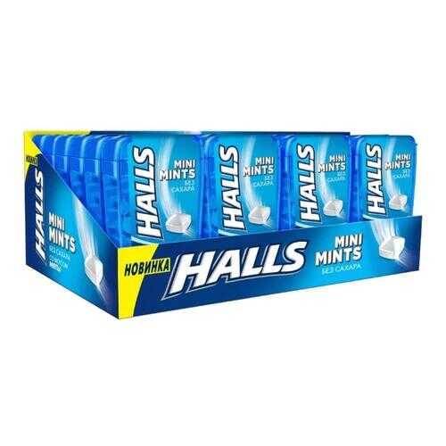 HALLS Mini Mints конфеты без сахара со вкусом мяты 12,5г по 24 шт в Магнит