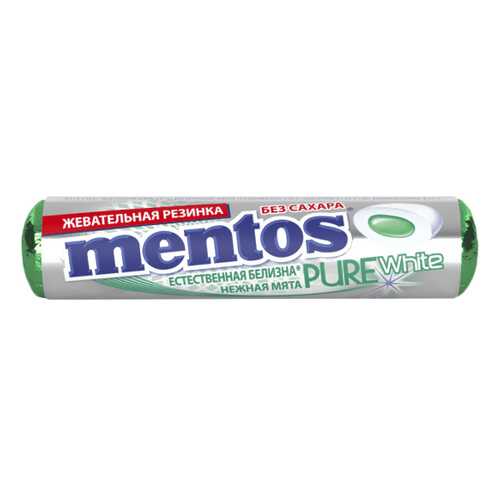 Жевательная резинка Mentos пьюр вайт нежная мята 15.5 г в Магнит