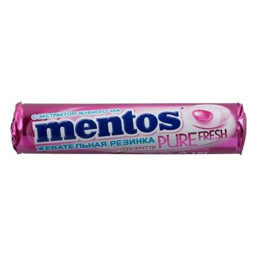 Жевательная резинка Mentos тутти-фрутти без сахара с экстрактом зеленого чая 16 г в Магнит