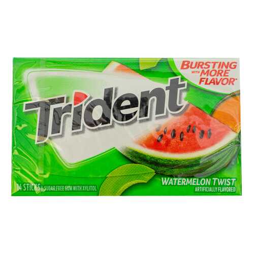 Жевательная резинка Trident Watermelon 26.6 г, США в Магнит