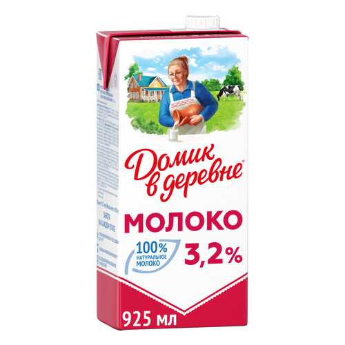 Молоко Домик в деревне ультрапастеризованное 3.2% 925 г в Магнит