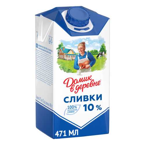 Сливки Домик в деревне 10% 480 г в Магнит