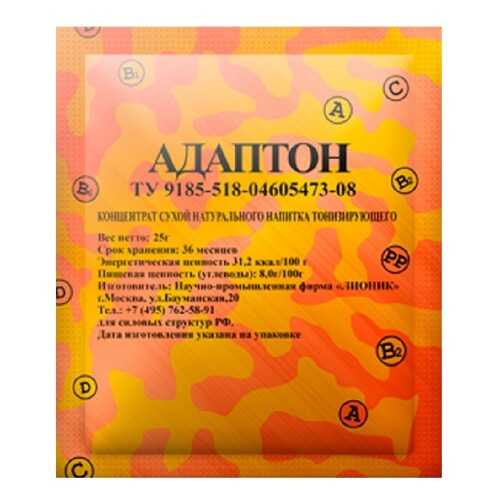 Концентрат сухой натурального напитка тонизирующего Адаптон, Лионик, 25г. 5шт гудс в Магнит