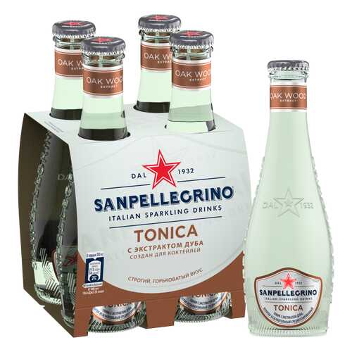 Напиток безалкогольный газированный S.Pellegrino Tonica, 4 шт по 0,20л в Магнит