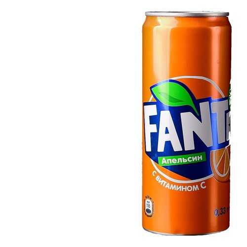 Напиток газированный Fanta апельсин жестяная банка 0.33 л в Магнит