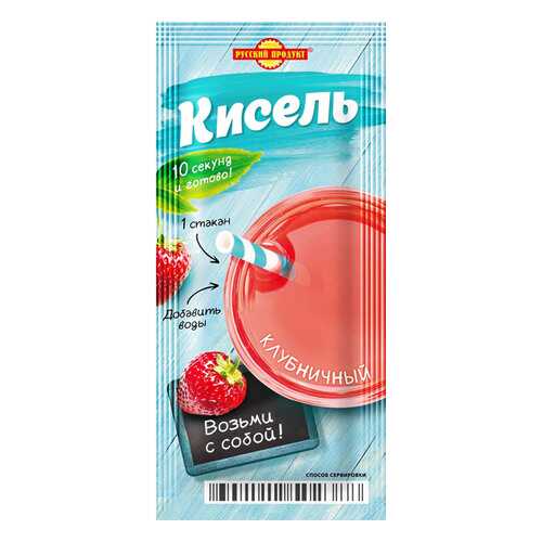 Кисель момент Здоровый образ жизни клубничный 25г/25 уп в коробке в Магнит